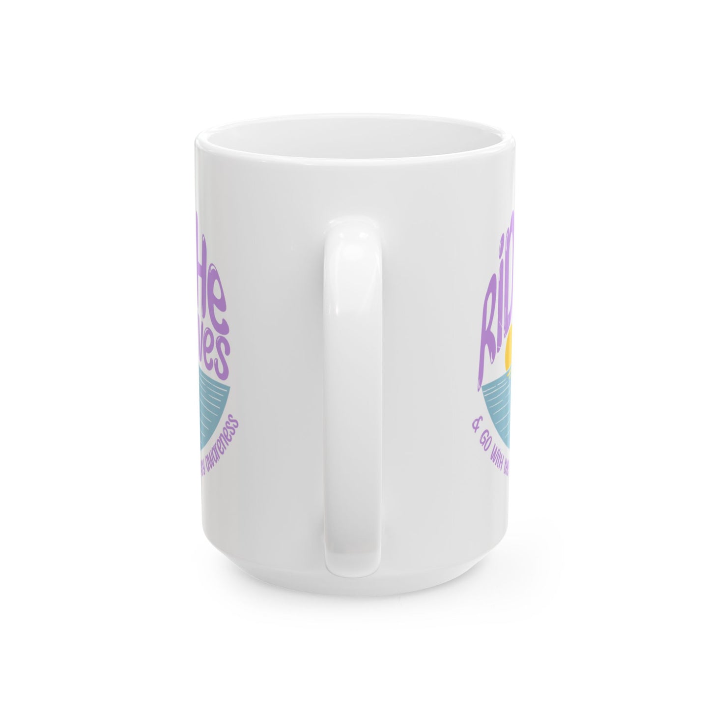 Ride the Waves & go with the flow | Epilepsy Awareness Coffee Cup