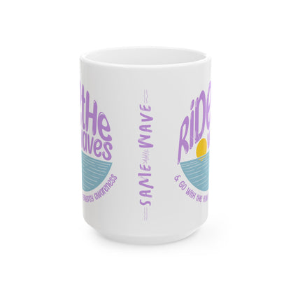 Ride the Waves & go with the flow | Epilepsy Awareness Coffee Cup
